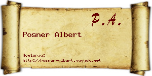 Posner Albert névjegykártya
